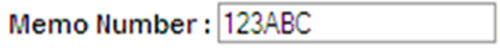 Memo Number